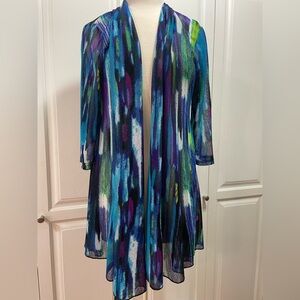 Vibrant Multicolor Open Cardigan